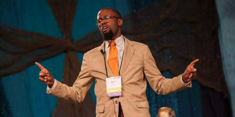 Rev Michael Parker, II speaks at the 2015 UMC Baltimore-Washington Annual Conference